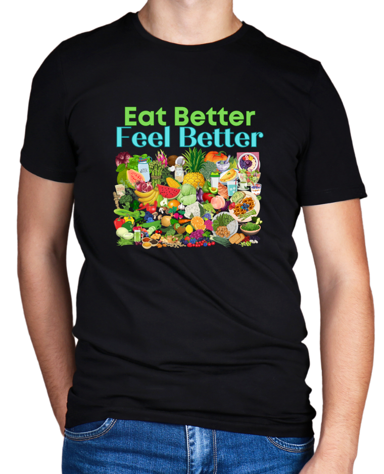 Feel Better (Vegan Foods) Black T-shirt